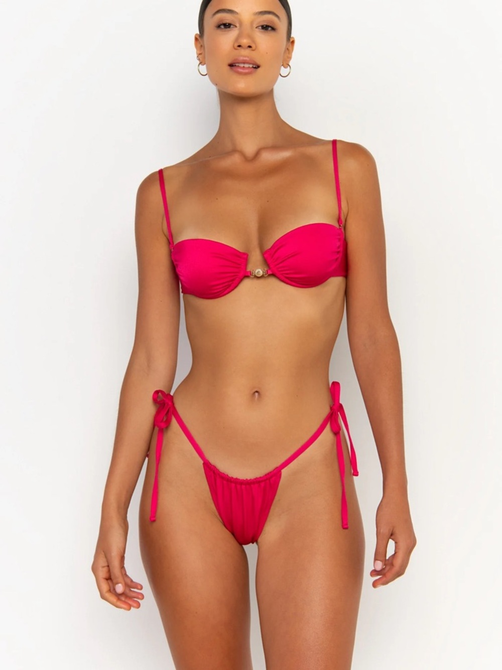 HARPER MAGENTA BALCONETTE BIKINI TOP - SIZE LARGE